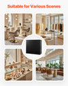 Vevor Reception Desk 47" Rectangular MDF Counter with 3 Lockable Drawer and Storage Cabinet Black New