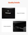 Vevor Reception Desk 55" L-Shaped MDF Counter with Drawer and Storage Cabinet Black New