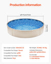 Vevor 18' Round Pool Liner 52" Wall Height Unibead Vinyl Above Ground New
