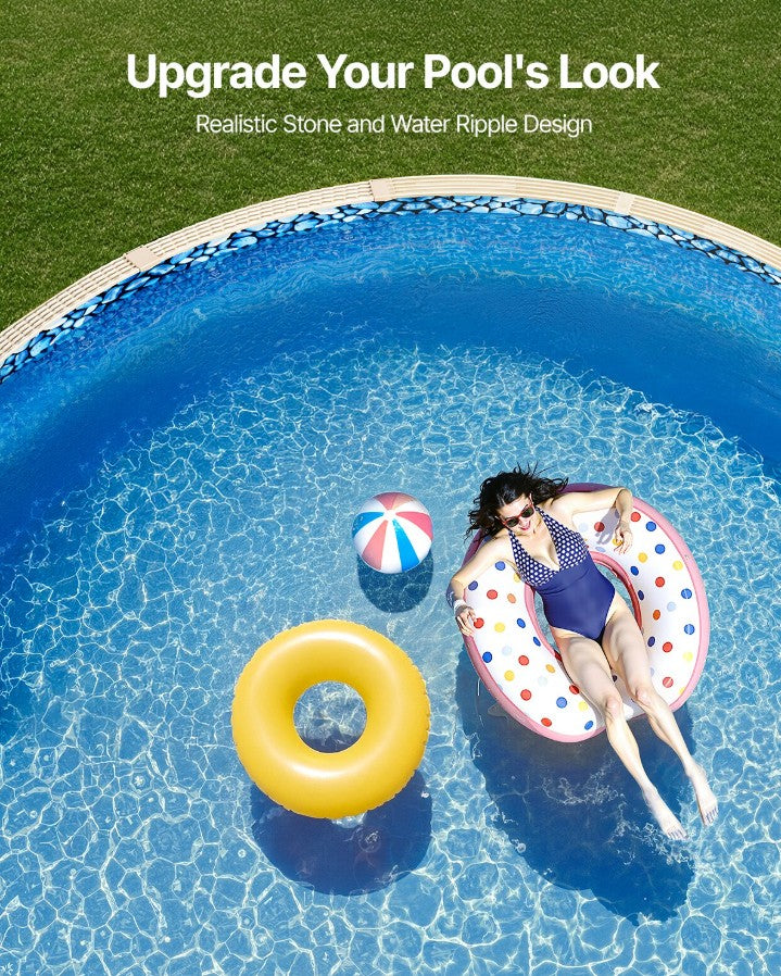 Vevor 21' Round Pool Liner 54" Wall Height Overlap Vinyl Above Ground New