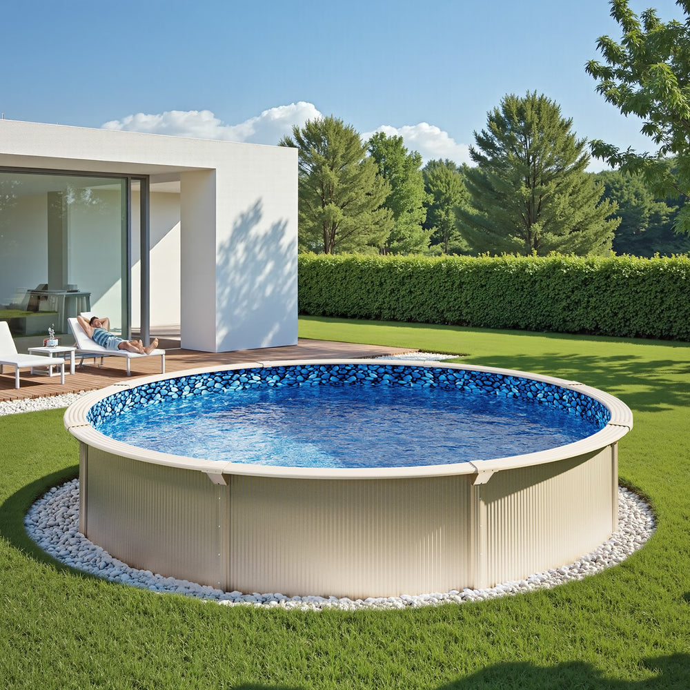 Vevor 24' Round Overlap Pool Liner for 54" Wall Height Durable Vinyl New