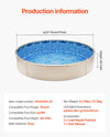 Vevor 24' Round Overlap Pool Liner for 54" Wall Height Durable Vinyl New