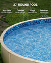 Vevor 27' Round Pool Liner 54" Wall Height Overlap Vinyl Above Ground New