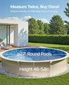 Vevor 27' Round Pool Liner 54" Wall Height Overlap Vinyl Above Ground New