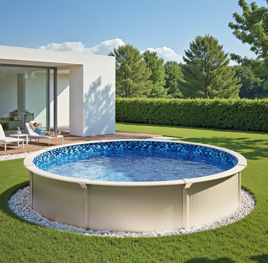 Vevor 27' Round Pool Liner 52" Wall Height Unibead Vinyl Above Ground New