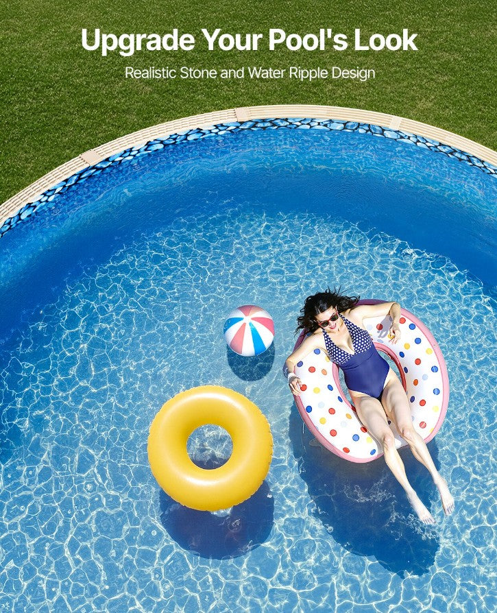 Vevor 27' Round Pool Liner 52" Wall Height Unibead Vinyl Above Ground New