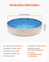Vevor 33' Round Pool Liner 52" Wall Height Unibead Vinyl Above Ground New