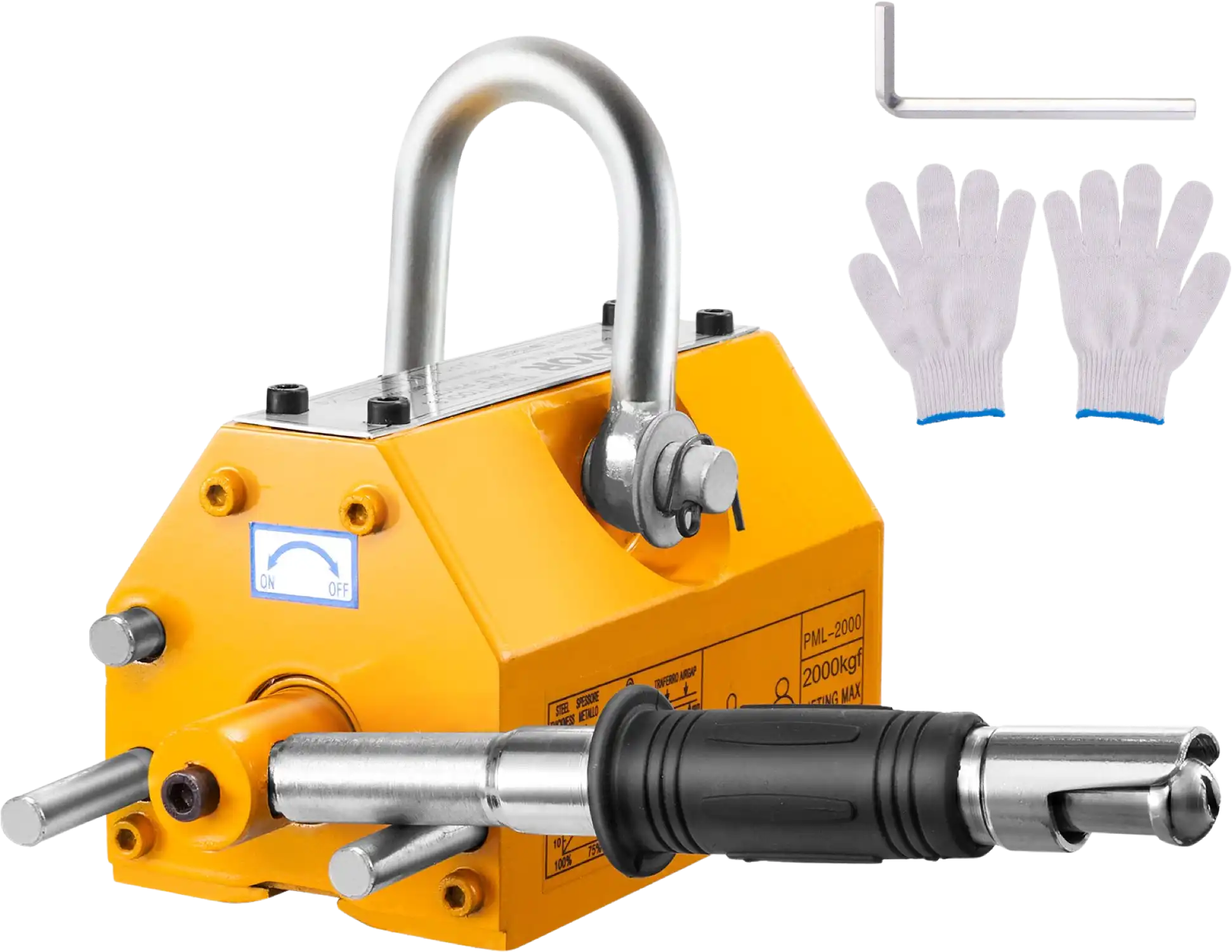 Vevor Magnetic Lifter 4400 Lbs. Pulling Capacity Neodymium and Steel Permanent Lifting Magnet with Release New