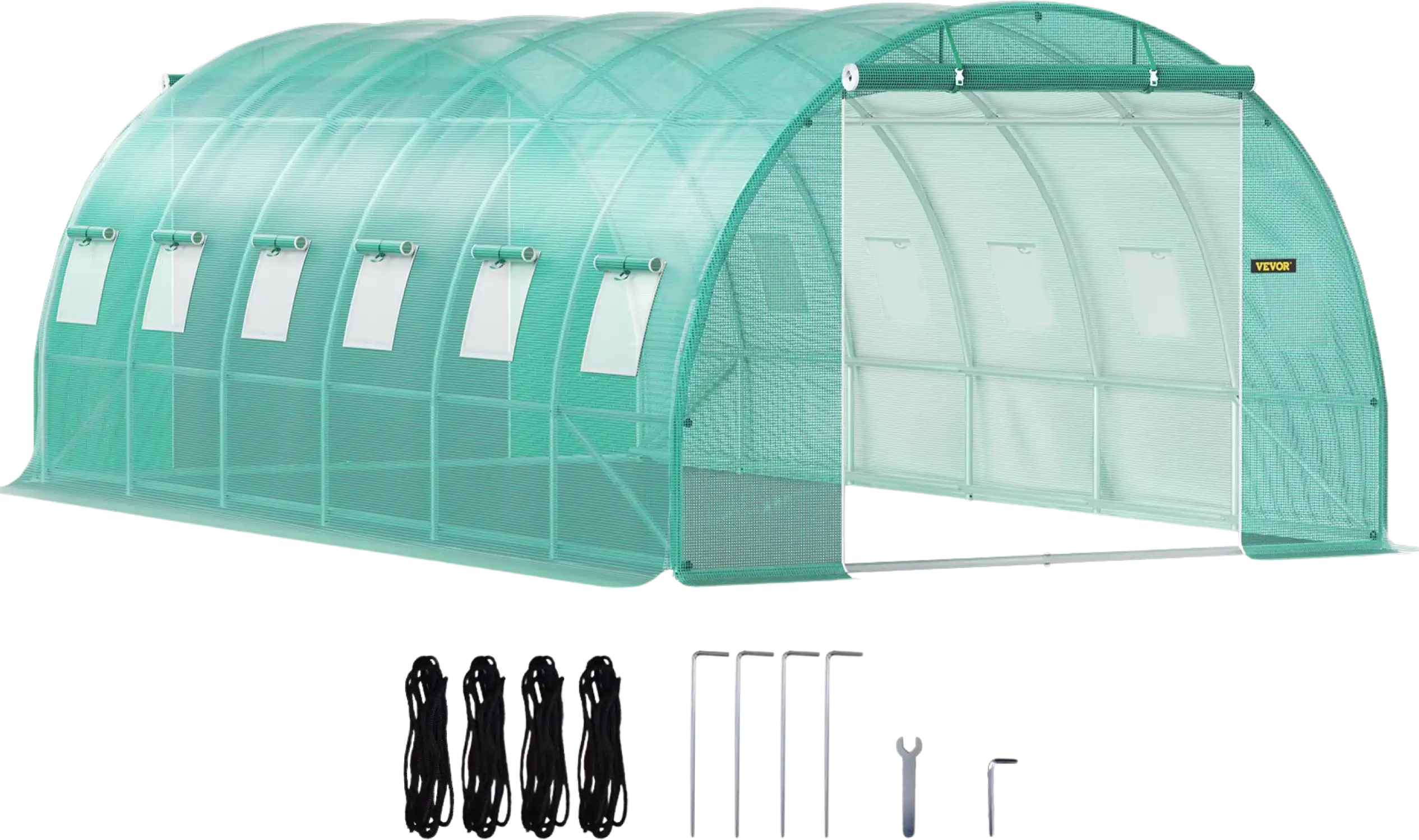 Vevor 20' x 10' x 7' Tunnel Greenhouse Steel Hoops with PE Waterproof Cover New