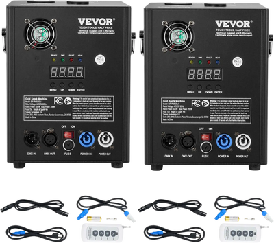 Vevor Cold Spark Machine 500W 6.5' to 13' Special Effects Fireworks for Events 2 Units New