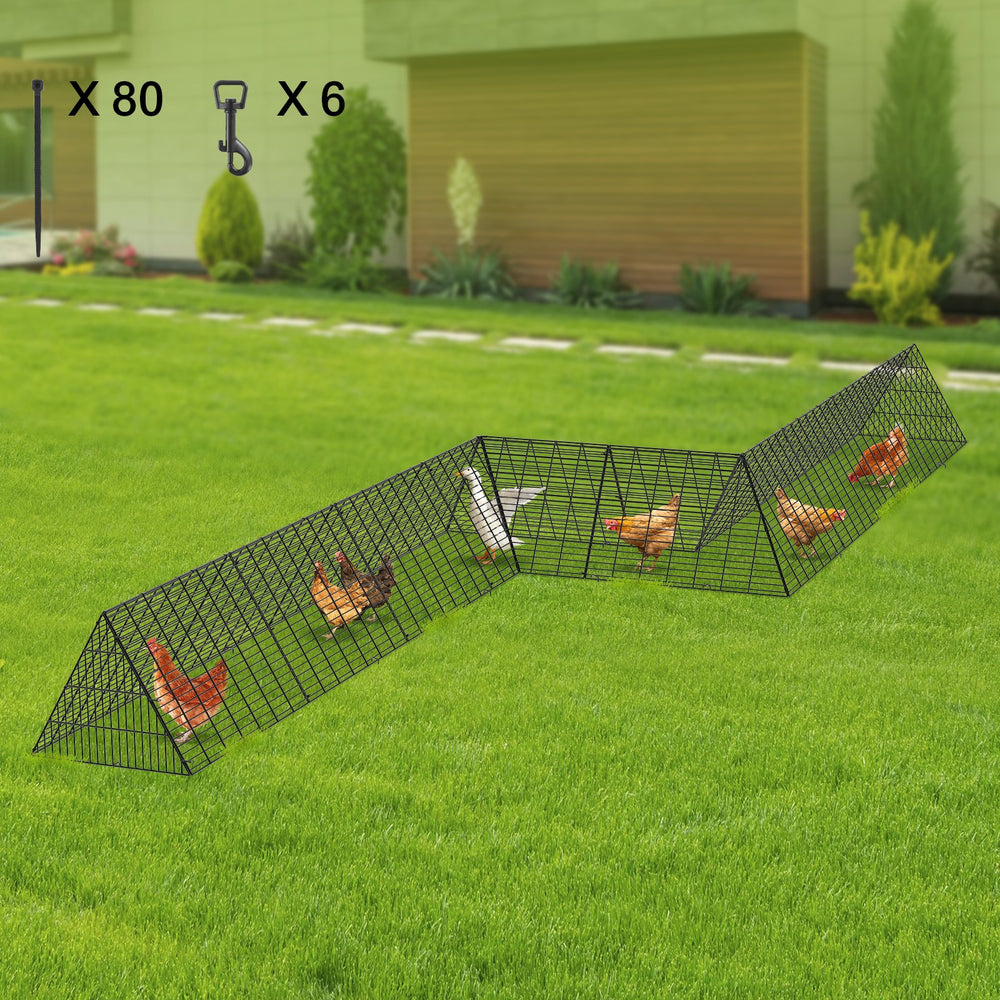 Vevor Chicken Tunnels 287" x 78.7" x 24.2" Portable with Corner Frames for Yard 2 Sets New