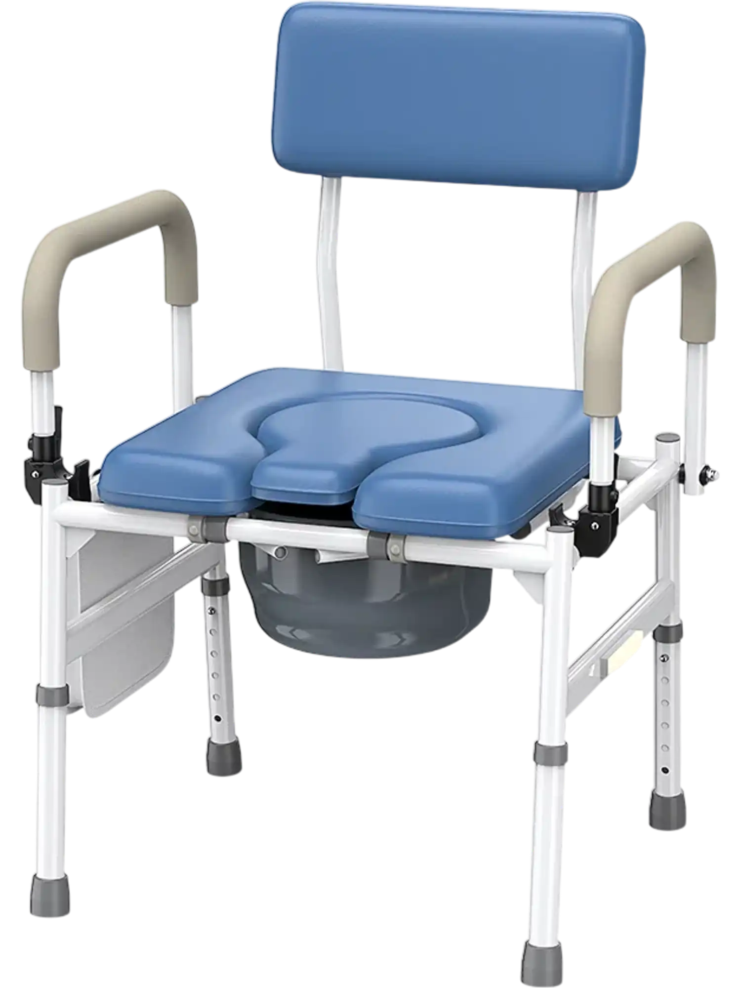 Vocic YR11 Commode Chair Flip-Up Armrests 400 lb. Capacity Height/Width Adjustable New