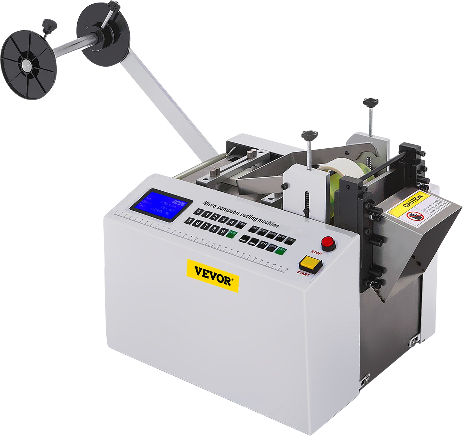 Vevor Automatic Heat-Shrink Tube Cutting Machine 250W YS100 for Sleeves Tubes Wires and Films New