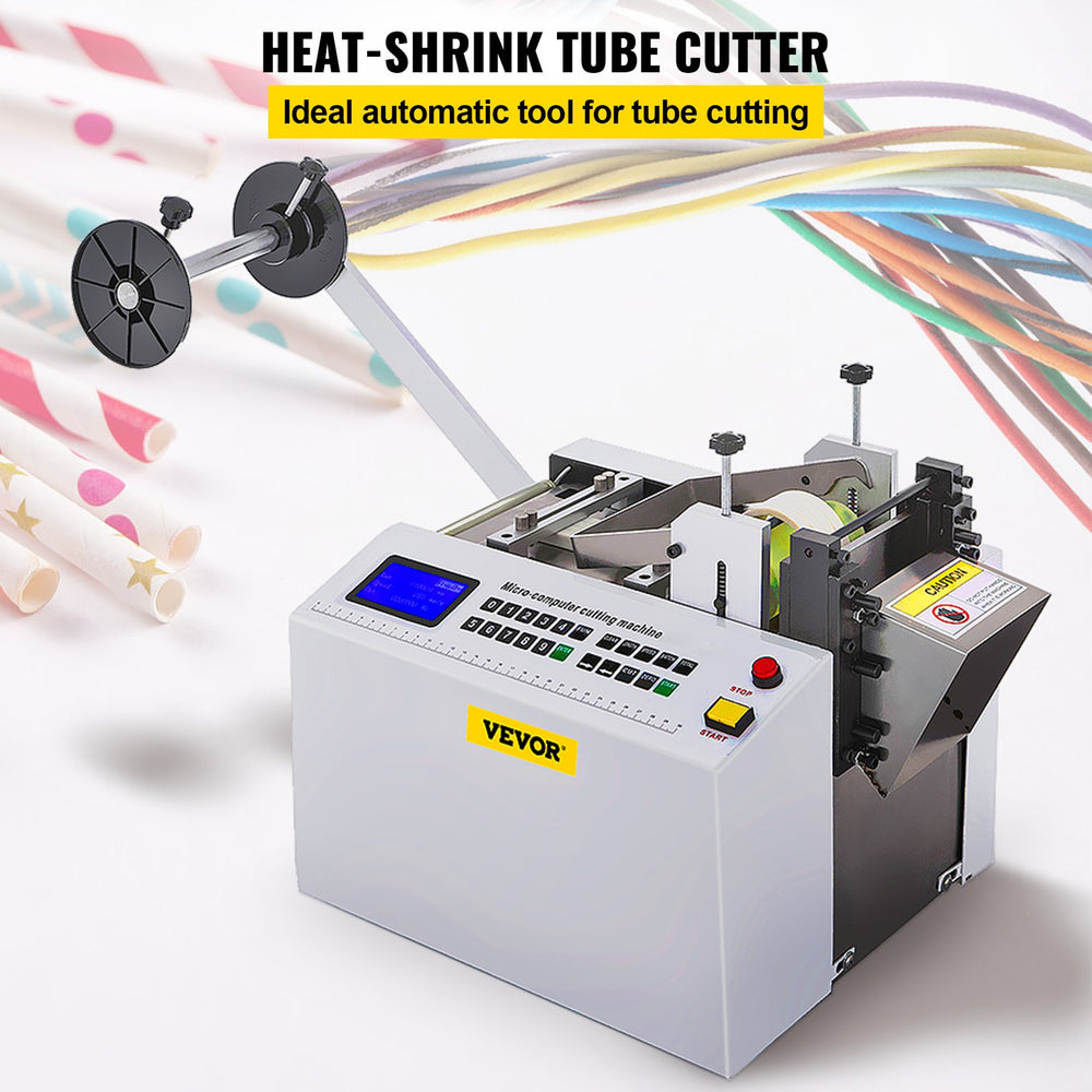 Vevor Automatic Heat-Shrink Tube Cutting Machine 250W YS100 for Sleeves Tubes Wires and Films New