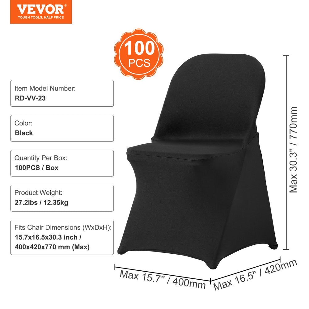 Vevor Chair Cover 100 PCS Universal Fitted Stretch Spandex Slipcovers Removable Washable New