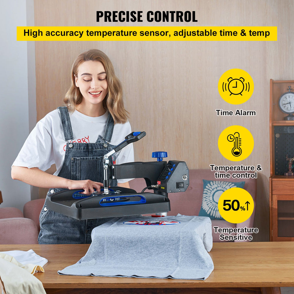 Vevor Heat Press Machine 15" x 15" Fast Heating 360° Swing Away Digital Sublimation New