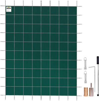 Vevor Pool Safety Cover Fits 18' x 40' Rectangle Inground Pool Green Mesh Cover New