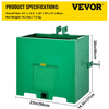 Vevor Ballast Box 3-Point 800 Lbs. Capacity 5 Cu. Ft. Volume Category 1 Tractor 2" Hitch Receiver New