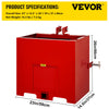 Vevor Ballast Box 3-Point 800 Lbs. Capacity 5 Cu. Ft. Volume Category 1 Tractor 2" Hitch Receiver New