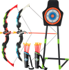 Youth Archery Bow Set with LED Light Up Bow and 20 Suction Cup Arrows for Kids