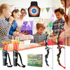 Youth archery bow set featuring LED light up bows, 20 suction cup arrows, and a target for kids' fun outdoor play.