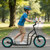 Youth Scooter with Adjustable Handlebar and 16/14-Inch Inflatable Wheels for Age 8+ Years Old-Black - Gallery View 1 of 10