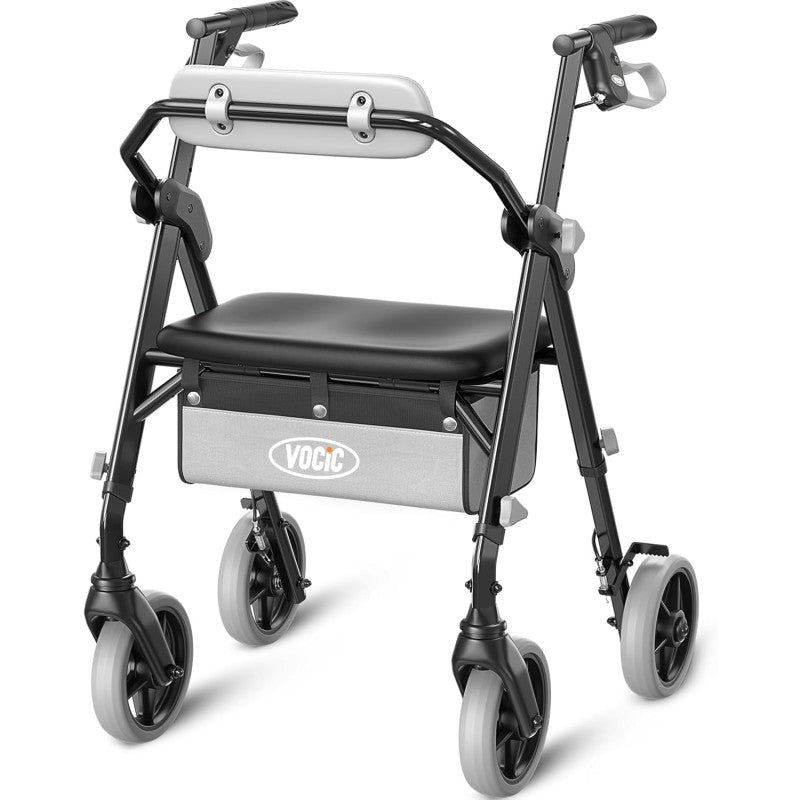 Vocic Z11 X-Way Rollator Walker Lightweight Foldable 380 lb Capacity New
