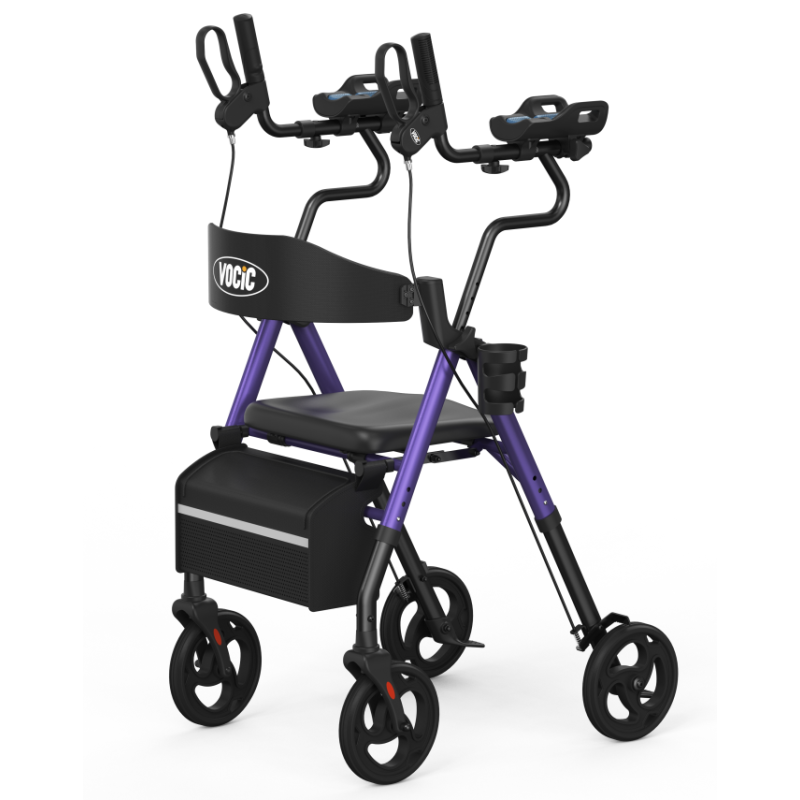 Vocic Z22 Upright Rollator Walker with GelCool Adjustable Armrests Foldable New