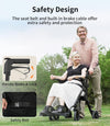 Vocic Z51 2-in-1 Rollator and Transport Chair Lightweight Foldable Everyday Mobility 300 Lb Capacity New