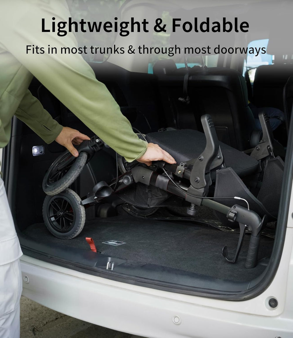 Vocic Z51 2-in-1 Rollator and Transport Chair Lightweight Foldable Everyday Mobility 300 Lb Capacity New