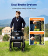 Vocic Z55 2-in-1 Rollator and Transport Chair Heavy-Duty All-Terrain No-Bend Footrest 300 Lb Capacity New