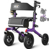 Vocic Z57 Outdoor Rollator Walker with 12" All-Terrain Wheels 300 Lbs. Capacity New