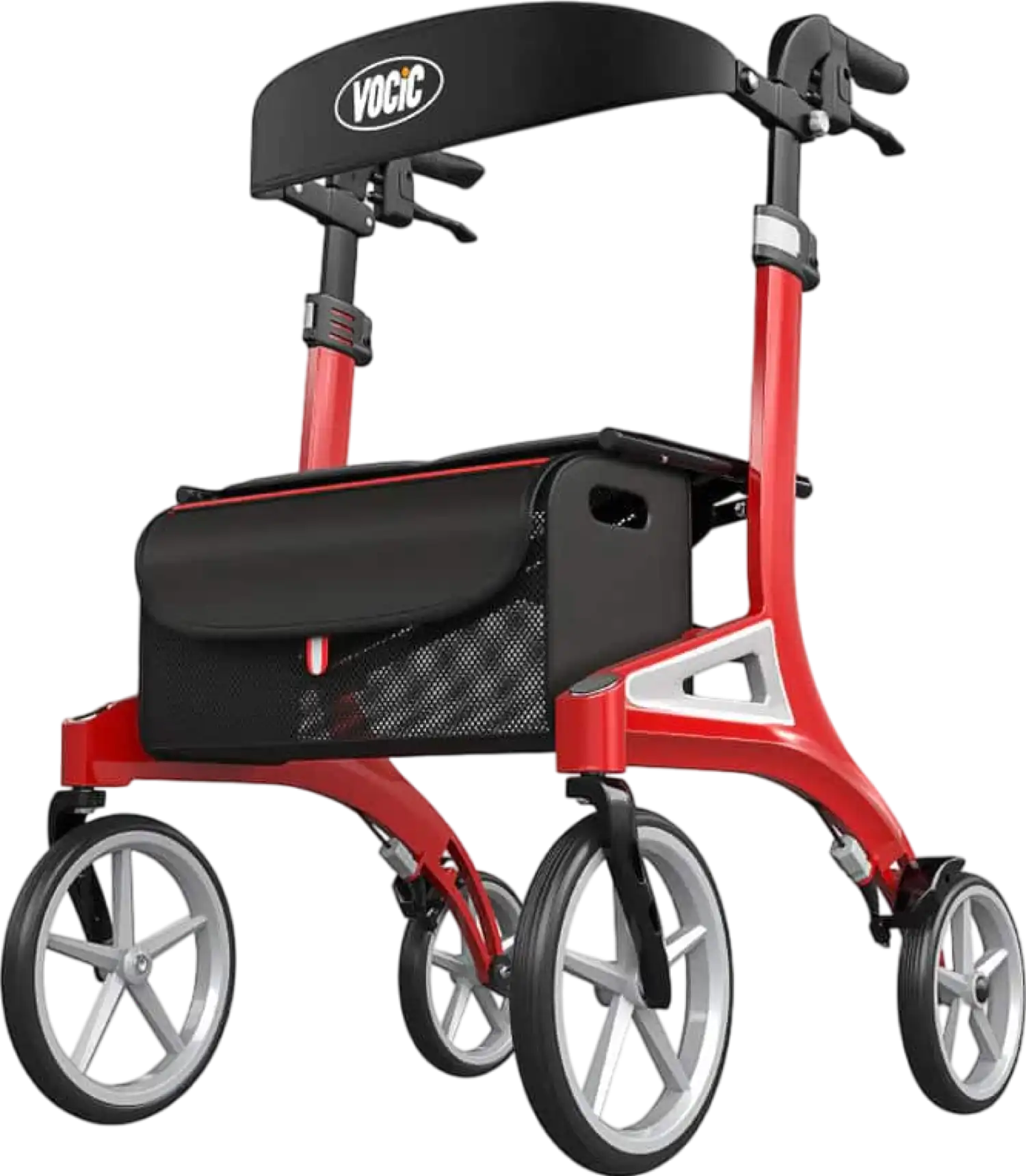 Vocic Z71 Rollator Walker Lightweight Foldable Adjustable Backrest 240 Lb Capacity New