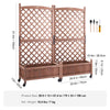 Vevor Raised Garden Bed with Trellis 60" x 13" x 61.4" Drainage Holes Standing Wood Planter 2 PCS New