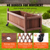 Vevor Raised Garden Bed with Trellis 60" x 13" x 61.4" Drainage Holes Standing Wood Planter 2 PCS New