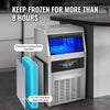 Vevor Commercial Ice Maker 90 Lbs/24H with 24 Lbs Storage 45 Cubes 110V Auto Cleaning New