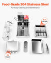 Vevor Commercial Automatic Donut Maker 4-Row 240 Pcs/H Stainless Steel with 0.8 Gal Hopper New