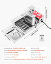 Vevor Commercial Automatic Donut Maker 4-Row 240 Pcs/H Stainless Steel with 0.8 Gal Hopper New