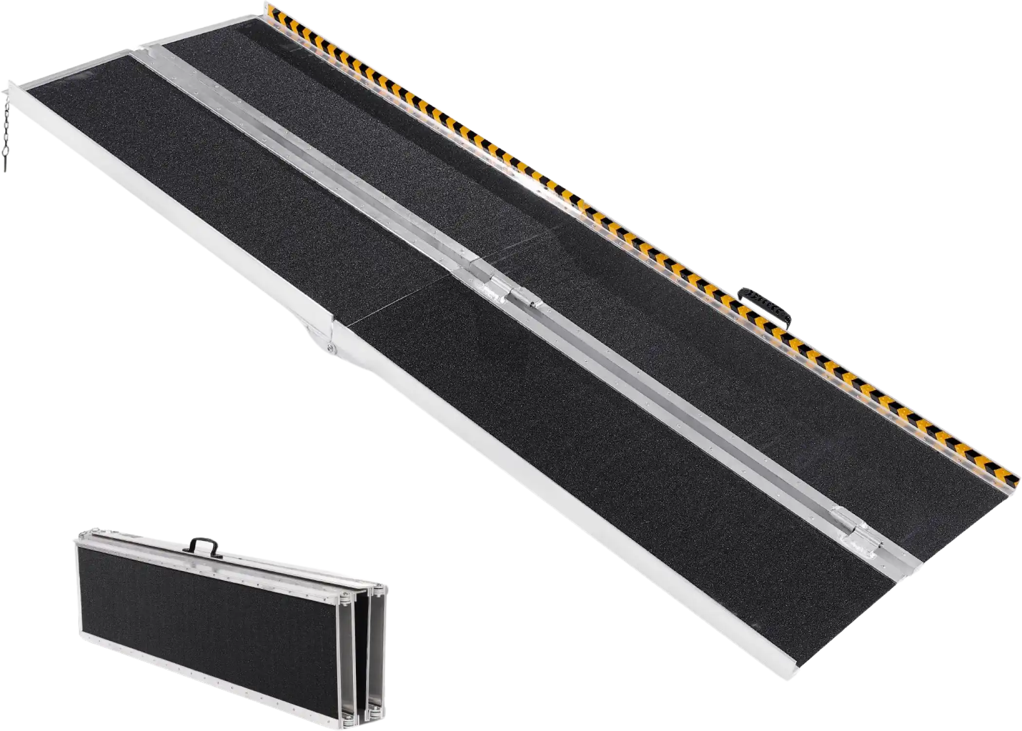 Vevor Portable Wheelchair Ramp 7' 800 lbs Folding Non-Slip Aluminum New
