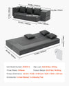 Vevor 3-in-1 Folding Sofa Bed Twin Size Convertible Sleeper with Pillows New