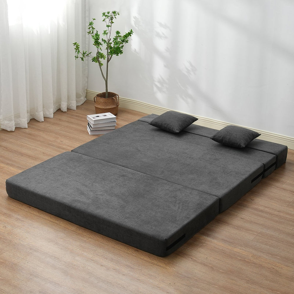Vevor 3-in-1 Folding Sofa Bed Queen Size Convertible Sleeper with Pillows and Washable Cover New