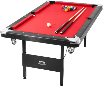 Vevor Billiards Table 6.3' Foldable Pool Table Set Includes Balls and Cues New