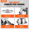 Vevor Sieve Machine Electric Vibrating Sifter 45W Automatic 10+60 Mesh Stainless Steel for Powders and Liquids New