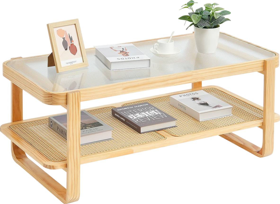 Vevor Rattan Coffee Table 45