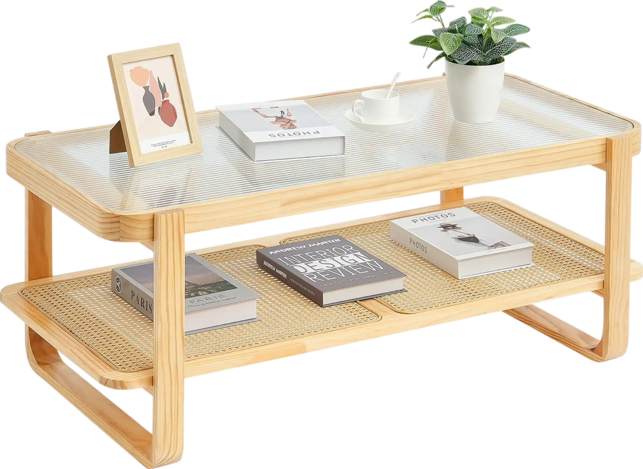 Vevor Rattan Coffee Table 45