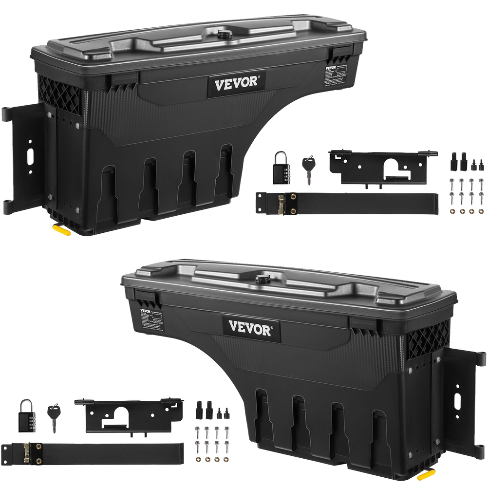 Vevor Truck Tool Box 6.6 Gal Capacity Double-Layered Security Fits 2019-2021 Dodge Ram 1500 Left or Right Mount New