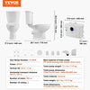 Vevor Upflush Macerating Toilet System with 800W Pump for Basement and Low-Drain Areas New