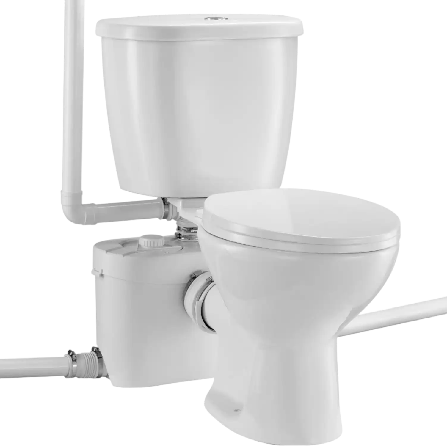 Vevor Upflush Macerating Toilet System with 700W Pump for Basement and Low-Drain Areas New