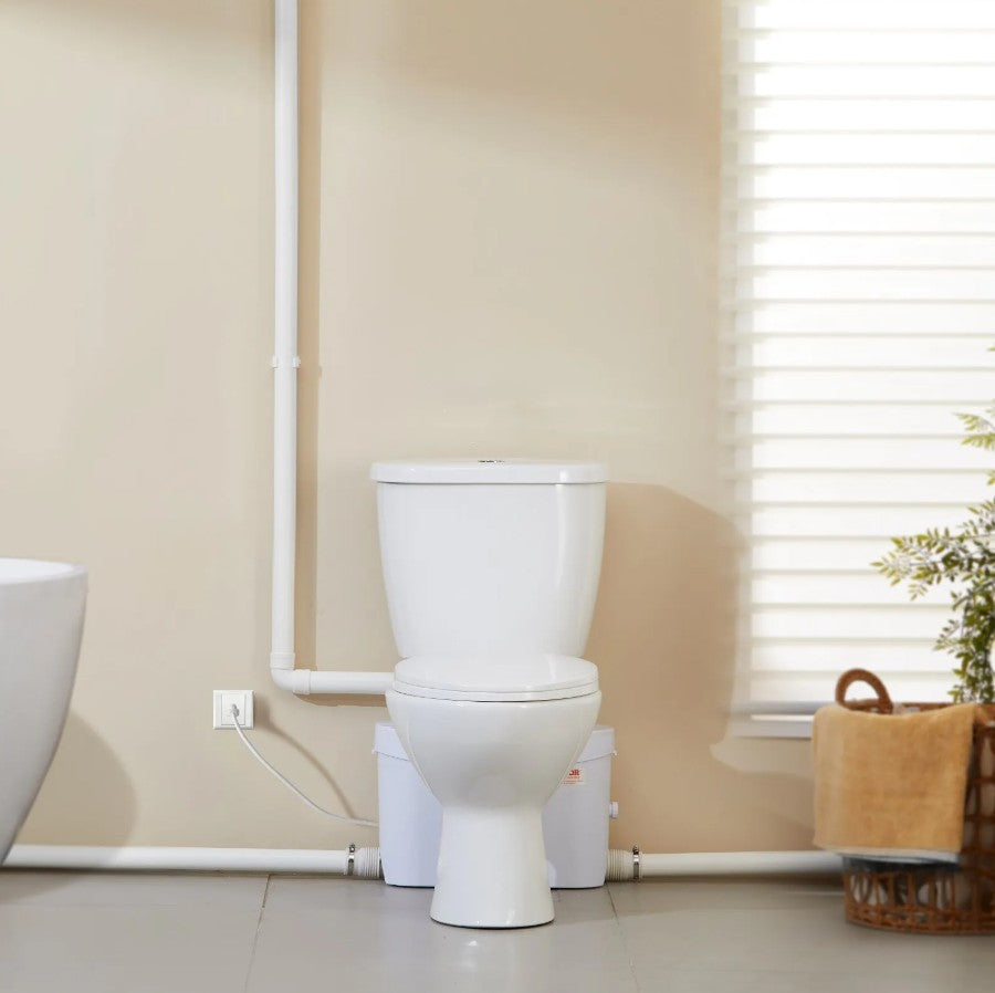 Vevor Upflush Macerating Toilet System with 700W Pump for Basement and Low-Drain Areas New