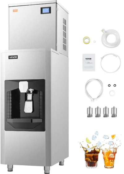 Vevor Commercial Ice Maker 440 Lbs/Day with 180 Lbs Bin and Auto Dispenser New